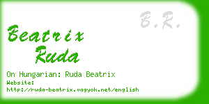 beatrix ruda business card